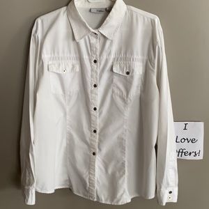 Chico’s White Button Down sz3